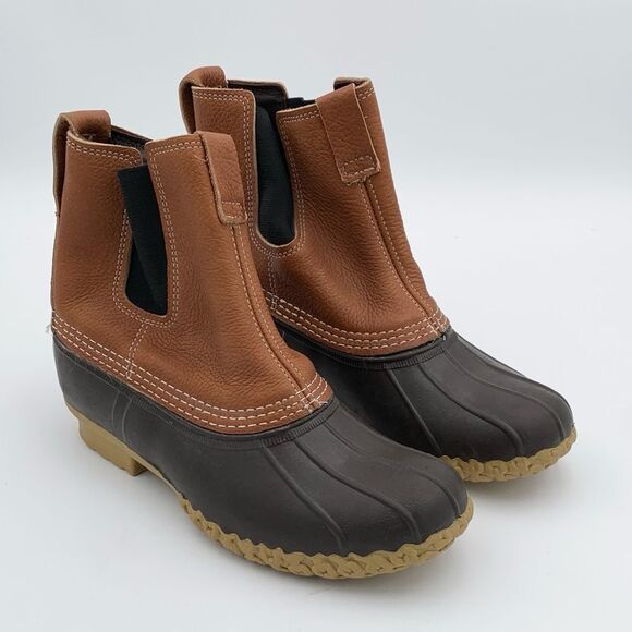 LL Bean Bean Boots rubber and leather duck boots - Picture 1 of 13